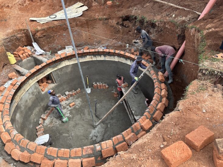 Building a bio digester at the Nandi Schools project